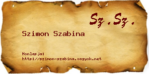 Szimon Szabina névjegykártya