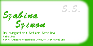 szabina szimon business card